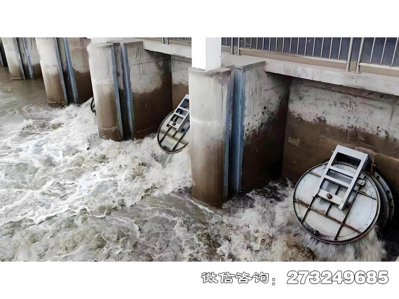 广平入海通道潮门拍门